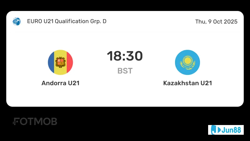Cầu thủ U21 Andorra dũng cảm tiến lên trước hàng phòng ngự của U21 Kazakhstan Cầu thủ U21 Andorra dũng cảm tiến lên trước hàng phòng ngự của U21 Kazakhstan