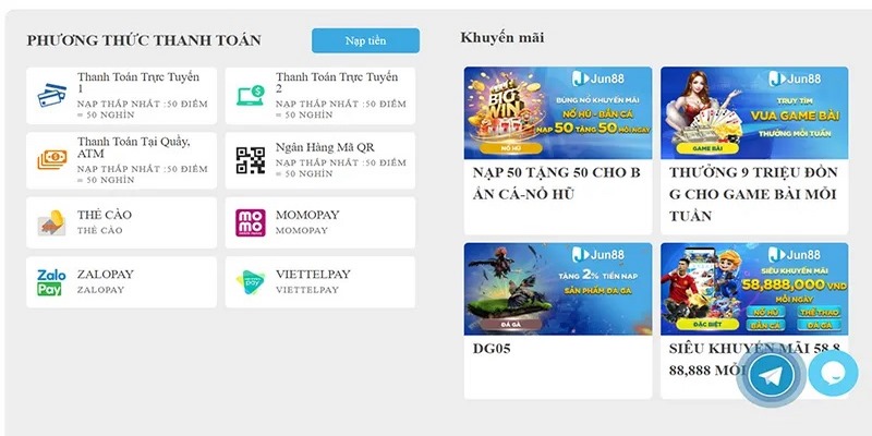 Hướng Dẫn 3 Cách Nạp Tiền Jun88 Siêu Tốc Độ Trong 3 Phút 4 nạp tiền Jun88